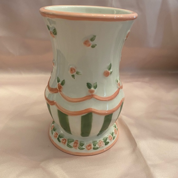 NWOT VTG  4 Gift Craft Mugs In Pink, Cream Green by Karla Dornacher Shabby Chic - Picture 9 of 12